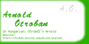 arnold otroban business card